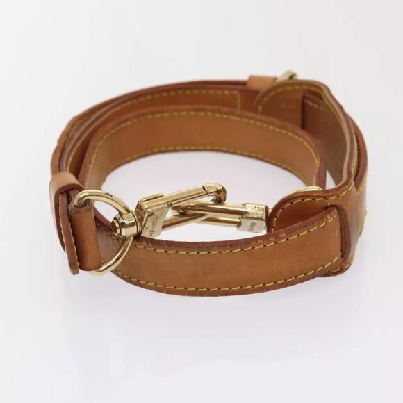 LOUIS VUITTON Adjustable Shoulder Strap Leather 31.5""-38.2"" Beige Auth 89208 - Picture 12 of 13